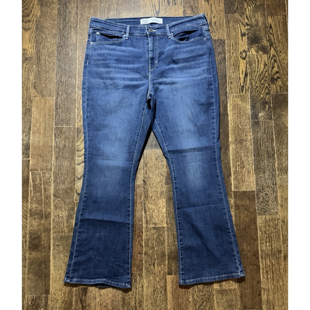 Signature by Levi Blue Jeans Women's Size 16S Bootcut Mid Rise